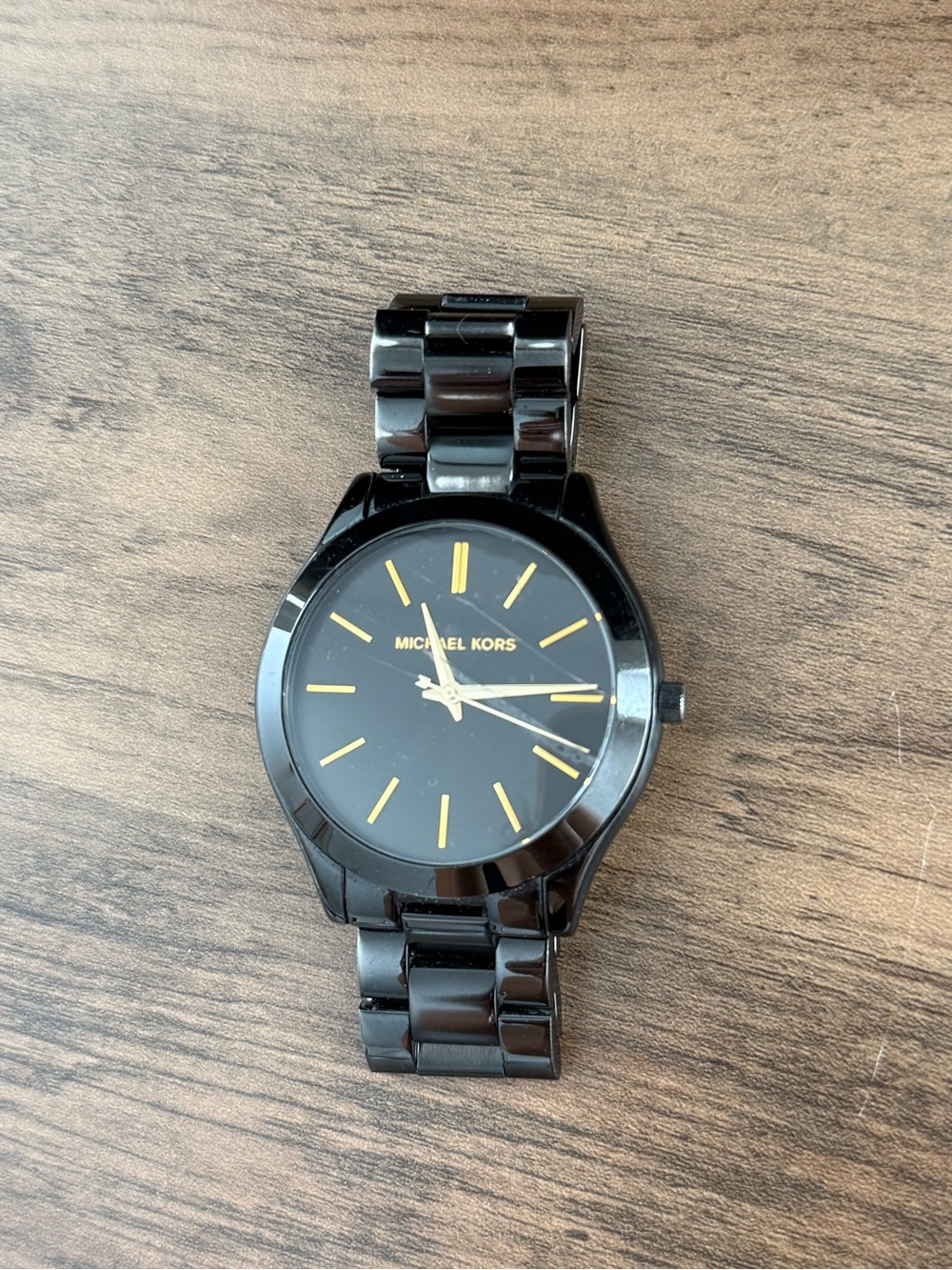 Michael Kors Black Watch with Gold Accents